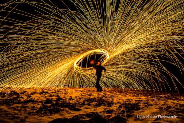 fotografare le cascate di fuoco: steel wool