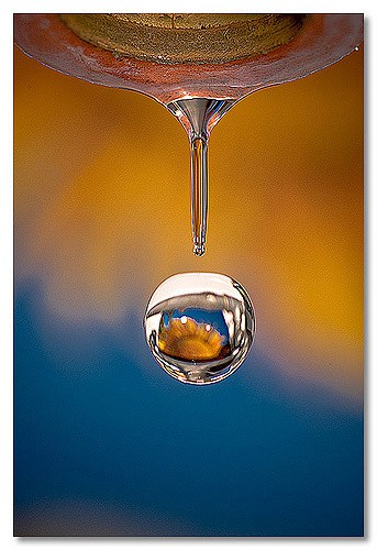 soggetto in una goccia di acqua