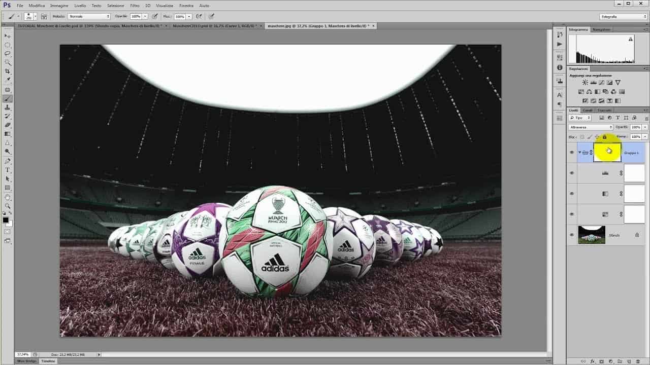 Photoshop Tutorial:  Maschere di Livello e la Maschera Veloce