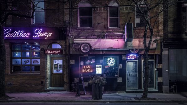 buildings, night, urban