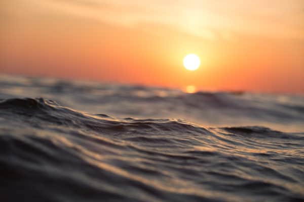 Beach dawn dusk ocean