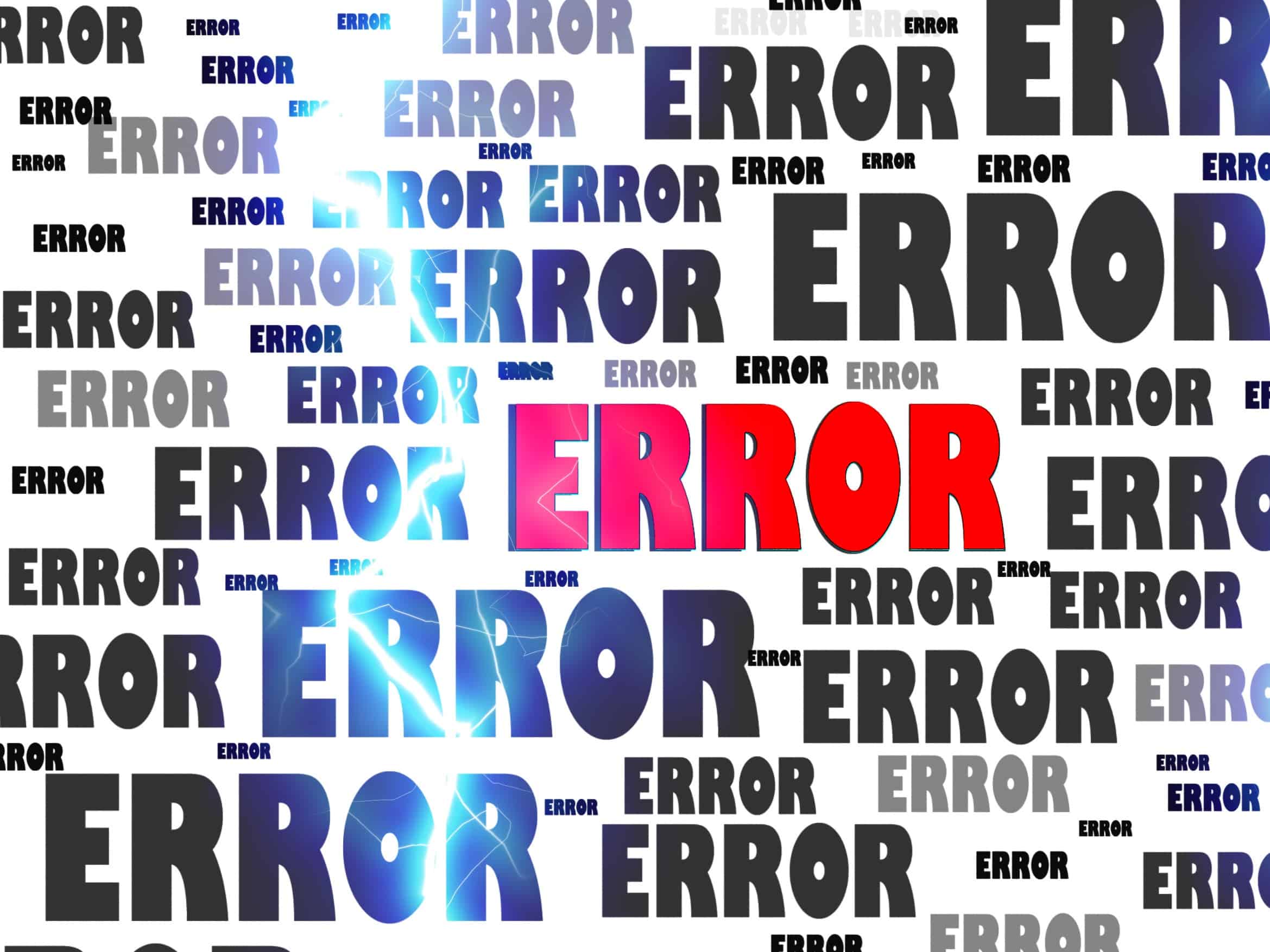 error, crash, problem