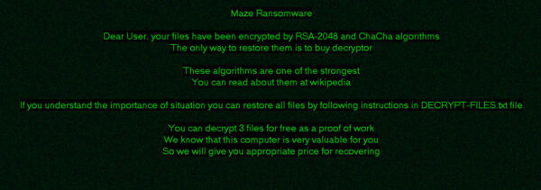 maze - attacco hacker a canon