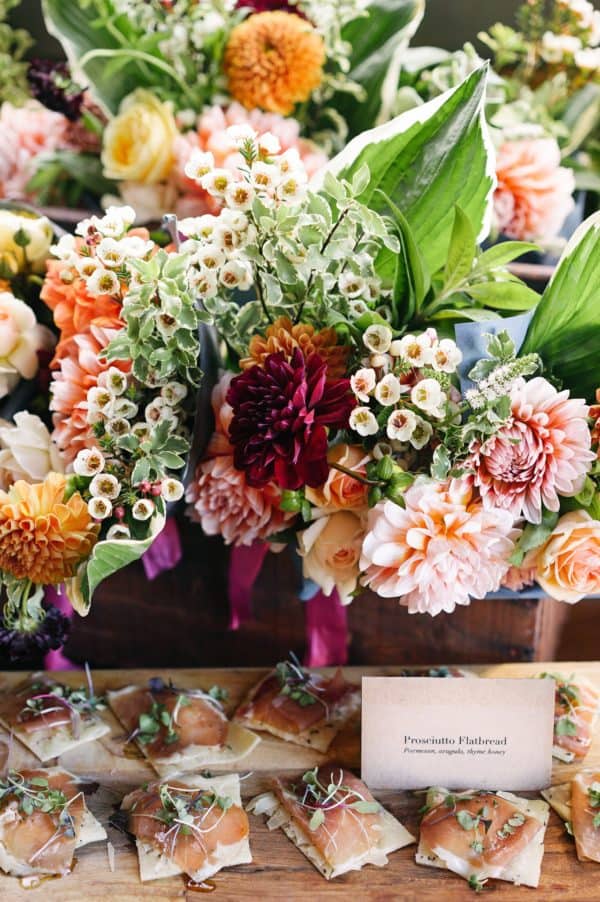 Flowers and prosciutto