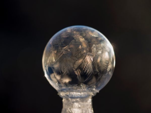 fotografare le bolle congelate