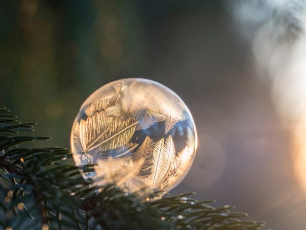 fotografare le bolle congelate
