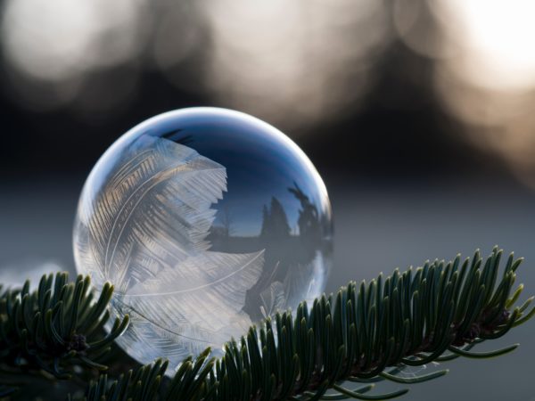 fotografare le bolle congelate