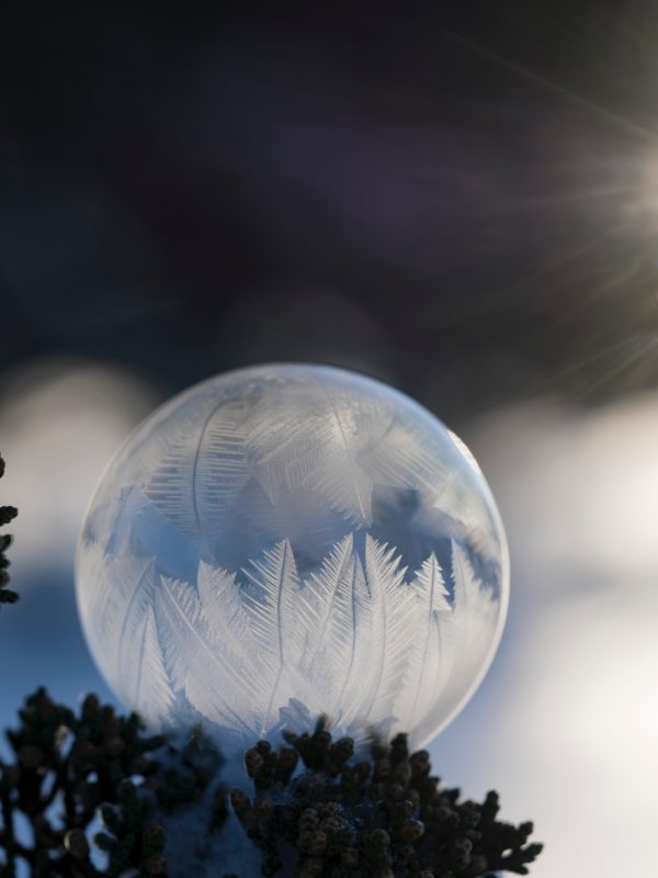 fotografare le bolle congelate