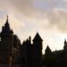 Sunset at Kasteel de Haar, close to Utrecht City center. The sunset is highlighting the shapes of the medieval castle.