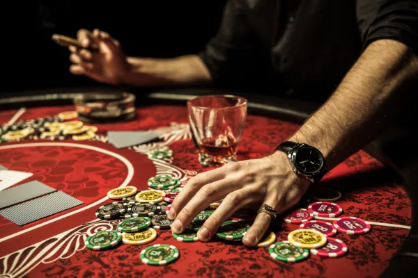 Man playing poker